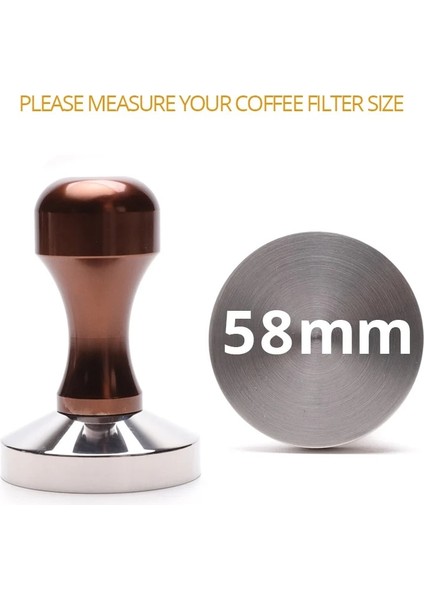 Bordo Tarzı Barista Espresso Kahve Tamper Düz Taban, Silikon Kahve Tamper Mat (Mm) (Yurt Dışından)