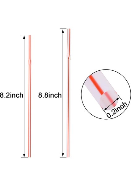 Çok Renkli 200 Adet Tarzı Adet Plastik Içme Pipetleri 8 Inç Uzun Çok Renkli Çizgili Yataklı Tek Kullanımlık Pipetler Parti Çok Renkli Gökkuşağı Samanı (Yurt Dışından)