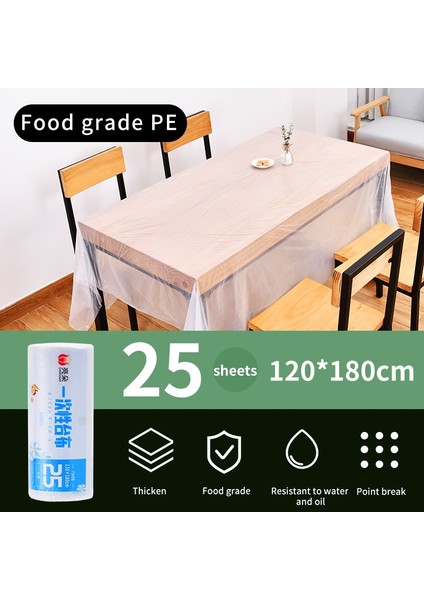 2 Rulo 120X180CM Stili Pe Tek Kullanımlık Masa Örtüsü Seti Güçlü Güvenli ve Toksik Olmayan Kalınlaşmak Parti Düğün Için Su Geçirmez Yağ Geçirmez Günlük Tembel Tableclo (Yurt Dışından)