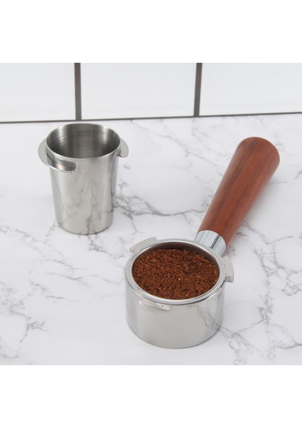 GÜMÜŞ-51MM Tarzı Espresso Dozaj Bardağı Paslanmaz Çelik Aşınmaya Dayanıklı Kahve Tozu Besleyici Portafilter Kahve Makinesi Aksesuarlarına Uygun (Yurt Dışından) indirimleri