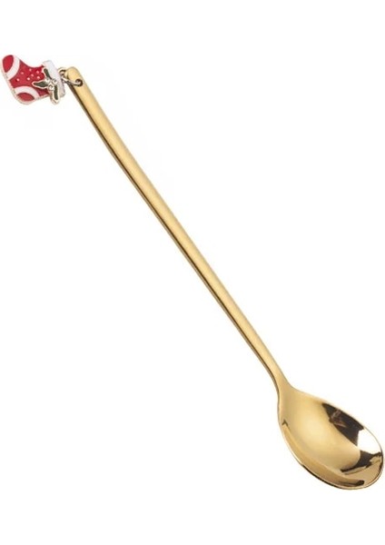 No.6 Tarzı 1 Adet Paslanmaz Çelik Noel Kahve Kaşığı Çay Kaşığı Altın Gümüş Noel Baba Sevimli Noel Hediyesi Yeni Yıl Mutfak Yemek Sofra (Yurt Dışından)