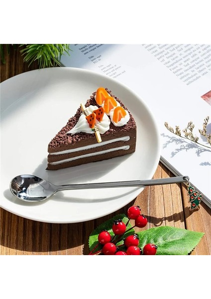 No.6 Tarzı 1 Adet Paslanmaz Çelik Noel Kahve Kaşığı Çay Kaşığı Altın Gümüş Noel Baba Sevimli Noel Hediyesi Yeni Yıl Mutfak Yemek Sofra (Yurt Dışından) fırsatları