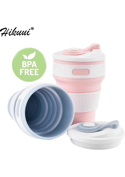 Açık Mavi-A Tarzı 350ML Sıcak Katlanır Silikon Bardak Taşınabilir Silikon Teleskopik Içme Katlanabilir Kahve Fincanı Çok Fonksiyonlu Katlanabilir Silika Kupa Seyahat (Yurt Dışından)