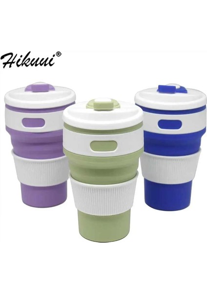 Açık Mavi-A Tarzı 350ML Sıcak Katlanır Silikon Bardak Taşınabilir Silikon Teleskopik Içme Katlanabilir Kahve Fincanı Çok Fonksiyonlu Katlanabilir Silika Kupa Seyahat (Yurt Dışından)