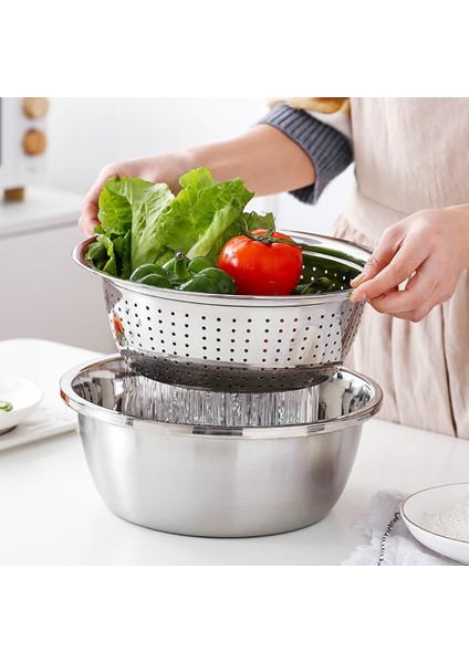3 Adet Tarzı Et Çok Fonksiyonlu Mutfak Aracı Rende Süzgeç Paslanmaz Çelik Sebze Meyve Rendeler Drenaj Havzası Pirinç Yıkama Filtresi (Yurt Dışından) indirimleri