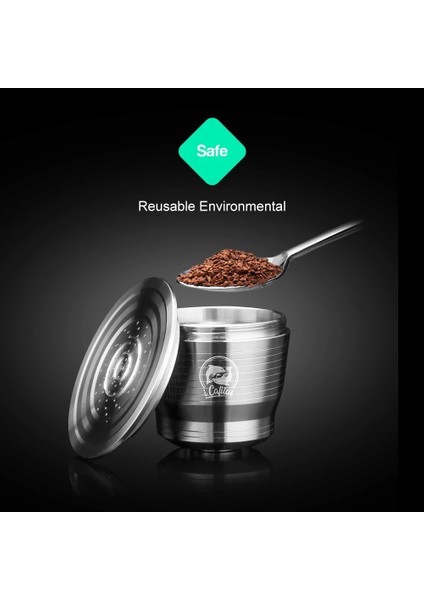 1 Kaşık Altın Tarzı Yeniden Kullanılabilir Kapsül Gıda Sınıfı Paslanmaz Çelik Kahve Nespresso Kahve Makinesi Için Uyumlu Dozaj Halkalı Orijinal Hat (Yurt Dışından) fırsatları