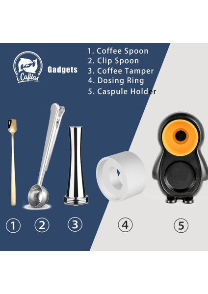 2 Bardak 1 Kurcalama 1 Kaşık Stili Icafilas Doldurulabilir Kahve Kapsülleri Nespresso ile Uyumlu Yeniden Kullanılabilir Kapsüller Inissia Capsula Nespresso Yeniden Kullanılabilir (Yurt Dışından)