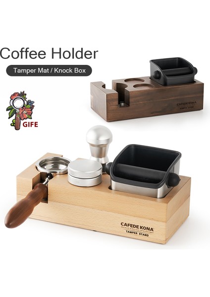 Siyah Stil mm Ahşap Kahve Filtresi Sabotaj Tutucu Kahve Knock Box Espresso Sabotaj Mat Standı Cafe Araçları Kahve Aksesuarları Barista Için (Yurt Dışından)