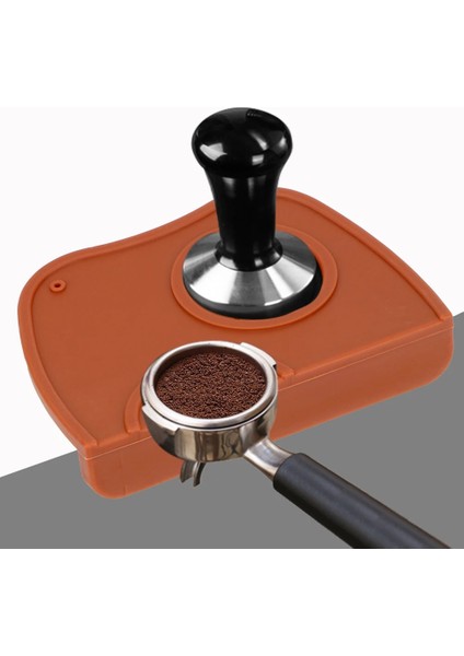 Kahverengi Orta Stil Silikon Kauçuk Köşe Mat Takım Tutucu Barista Kahve Tampon Mat Kaymaya Dayanıklı Ped Espresso Kahve Sabotaj Mat (Yurt Dışından)