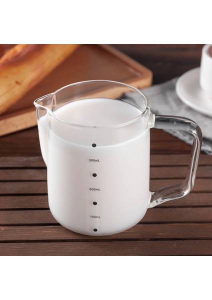 Şeffaf 350ML Stili 20OZ 600ML Yüksek Borosilikat Cam Süt Köpürtme Sürahi, 20OZML Espresso Kahve Barista Latte Cappuccino Süt Kreması Fincan Köpürtme Sürahisi (Yurt Dışından)