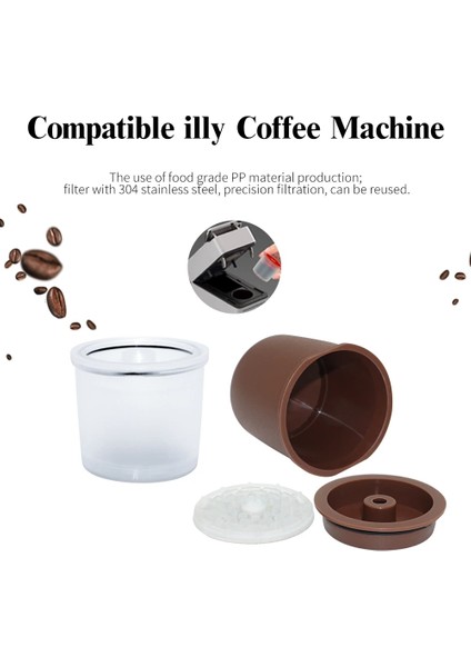 4 Adet Şeffaf Stil Yeniden Kullanılabilir Kapsül Doldurulabilir Kahve Kapsül Bardakları Illy Makineleri Için Uyumlu Dolum Kahve Filte (Yurt Dışından) modelleri