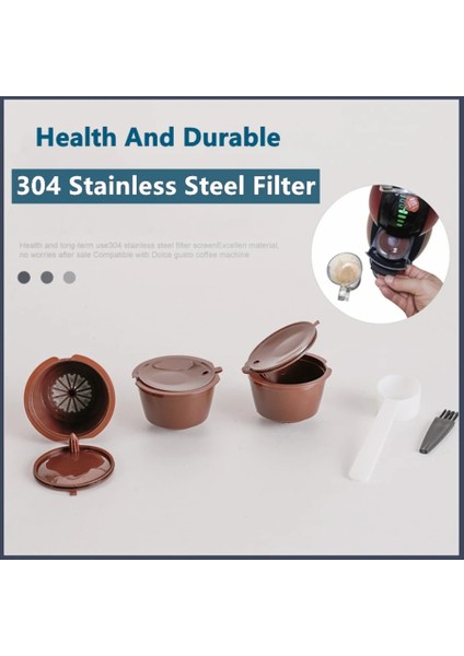 Bej Tarzı 1 Adet Kahve Makinesi Doldurulabilir Kahve Kapsülü Fincan Kahve Makinesi Yeniden Kullanılabilir Kapsül Kahve Fincanı Pod Filtre Dolce Gusto Için Uygun (Yurt Dışından) fırsatları