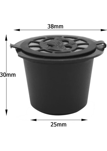 38X38X30MM 06 Stili Pcs Kahve Kapsülü Doldurulabilir Yeniden Kullanılabilir Herbruikbare Hervulbare Nespresso Makinesi Kapsül Plastik Filtre Bardakları Kaşık Fırça (Yurt Dışından)