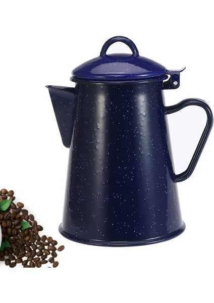 1200ML Tarzı Cezve Emaye Kahve Su Isıtıcısı Yüksek Li El Çay Su Isıtıcısı Çaydanlık Eski Ev Dekorasyonu Yıldızlı Gökyüzü Mavi Çaydanlık (Yurt Dışından) fırsatları