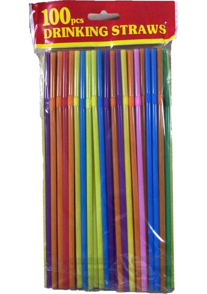 Mor Tarzı Lastic Içme Pipetleri 8 Inç Uzun Çok Renkli Çizgili Bedable Tek Kullanımlık Pipetler Parti Çok Renkli Gökkuşağı Samanı (Yurt Dışından)