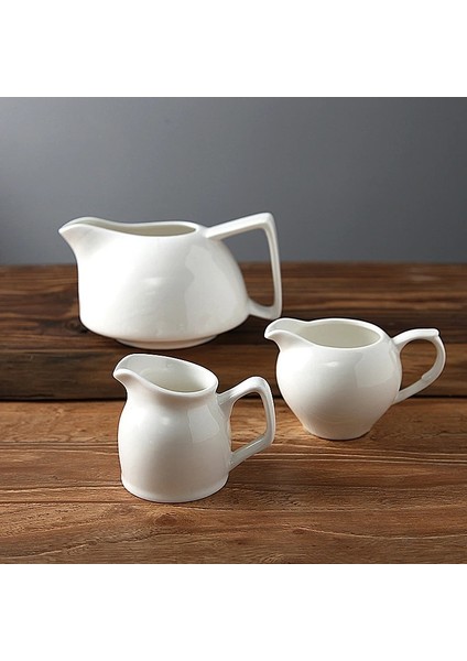 H 140ML Stili Iskandinav Beyaz Seramik Süt Sürahisi Köpüren Sürahi Fincan Cafe Çay Saati Barista Kahve Makinesi Araçları Cafeteira Kahve Gereçleri Latte Art (Yurt Dışından) modelleri