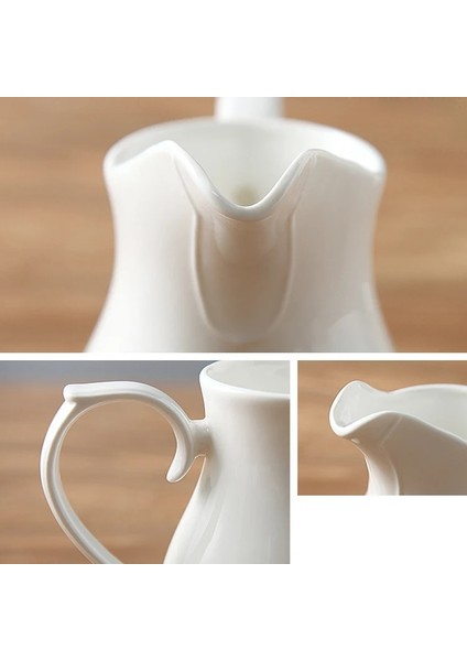 H 140ML Stili Iskandinav Beyaz Seramik Süt Sürahisi Köpüren Sürahi Fincan Cafe Çay Saati Barista Kahve Makinesi Araçları Cafeteira Kahve Gereçleri Latte Art (Yurt Dışından) fırsatları