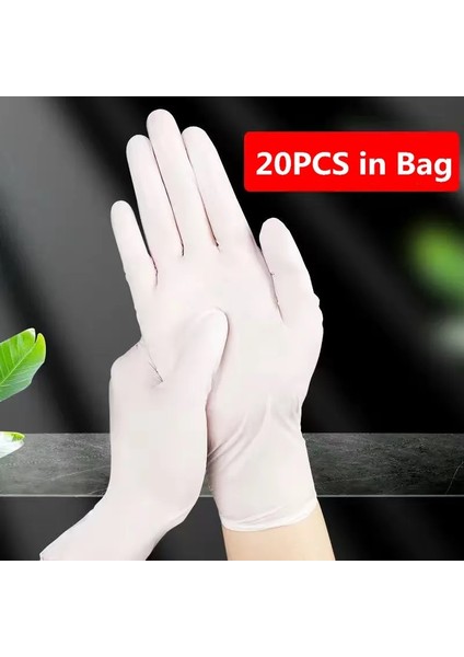 20 Adet Tarzı M Beden Tek Kullanımlık Nitril Lateks Lastik Eldivenler Gıda Sınıfı Su Geçirmez Tek Kullanımlık Iş Güvenliği Eldivenleri Nitril Eldivenler Mutfak Bahçe (Yurt Dışından)