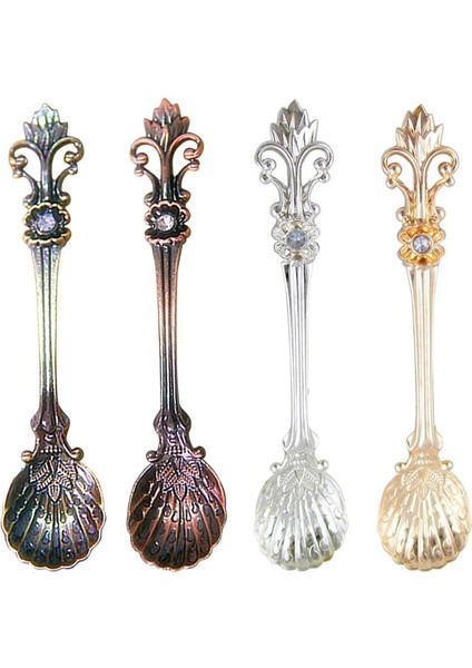 Bronz Tarzı Büyük 11,3 cm Arap Tarzı Çinko Alaşımlı Kahve Çay Karıştırma Kaşığı Antika Çay Kaşığı Kahve Kaşığı Tatlı Kaşığı Mutfak Aletleri Çatal Bıçak Takımı (Yurt Dışından) indirimleri