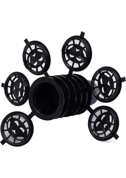 6 Kapsül Stili 6pcset Yeniden Kullanılabilir Nespresso Kahve Kapsülleri Kaşık Fırçalı Fincan Siyah Doldurulabilir Kahve Kapsülü Dolum Filtresi Cof Ware Hediye (Yurt Dışından) fırsatları