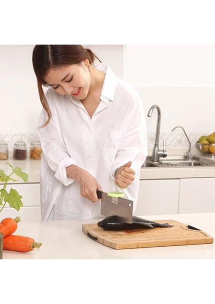 3 Adet Rende Tarzı Mutfak Paslanmaz Çelik Bıçak Kapağı Kesim Balık Tavuk Kemikleri Doğrama Güçlendirici Bıçak Tutucu SJCFCY976 (Yurt Dışından) fırsatları