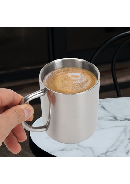 220 ml Tarzı ml Çift Duvar Anti Haşlanma Kahve Kupa Yalıtımlı Taşınabilir Paslanmaz Çelik Parlatma Bira Çay Suyu Içme Bardağı (Yurt Dışından) fiyatları