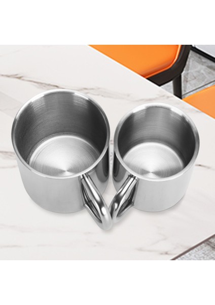 220 ml Tarzı ml Çift Duvar Anti Haşlanma Kahve Kupa Yalıtımlı Taşınabilir Paslanmaz Çelik Parlatma Bira Çay Suyu Içme Bardağı (Yurt Dışından) fırsatları