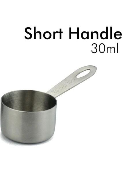Kısa 30ML Stili Paslanmaz Çelik Kahve Çekirdeği Kaşığı Kısa Uzun Sap Ölçme Kahve Kaşığı Ev Mutfak Şeker Tozu Kahve Çekirdeği Kaşığı 30MLG (Yurt Dışından)