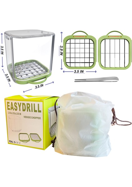 Yeşil Stil Çok Fonksiyonlu Sebze Kesici Manuel Sebze Dilimleme Havuç Patates Domates Soğan Chopper Dicer Salata Sebze Meyve Araçları (Yurt Dışından)