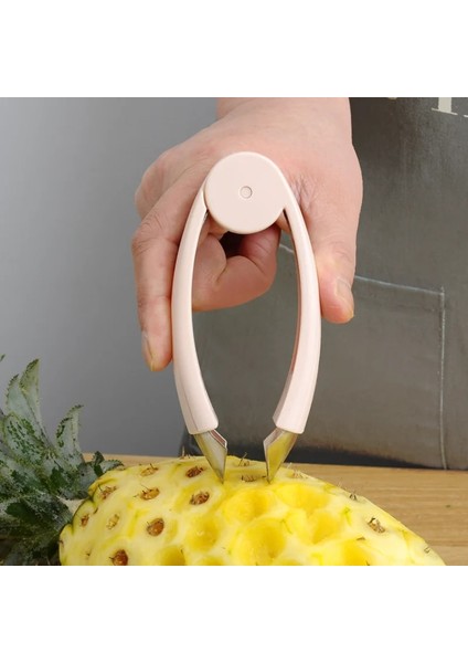 F2 Stili Ananas Bıçağı Soyucu Paslanmaz Çelik Soyma Ananas Artefaktı 304 Oluk Açma Klipsi Tohum Soyma Bıçağı Alet Klipsi Ev (Yurt Dışından)