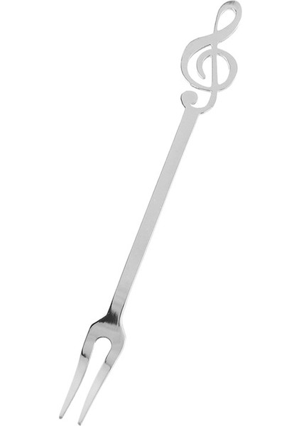 1 Adet Gümüş Tarzı Upspirit Paslanmaz Çelik Meyve Çatalları Nota Kek Tatlı Aperatif Sofra Takımı Lüks Altın Meyve Çatalları Ev Partisi Sofra Takımı (Yurt Dışından)