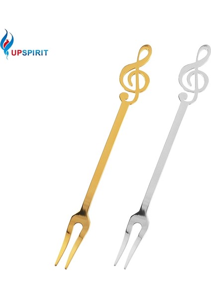 1 Adet Gümüş Tarzı Upspirit Paslanmaz Çelik Meyve Çatalları Nota Kek Tatlı Aperatif Sofra Takımı Lüks Altın Meyve Çatalları Ev Partisi Sofra Takımı (Yurt Dışından) fiyatları