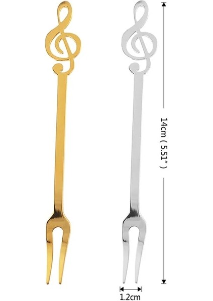 1 Adet Gümüş Tarzı Upspirit Paslanmaz Çelik Meyve Çatalları Nota Kek Tatlı Aperatif Sofra Takımı Lüks Altın Meyve Çatalları Ev Partisi Sofra Takımı (Yurt Dışından) modelleri