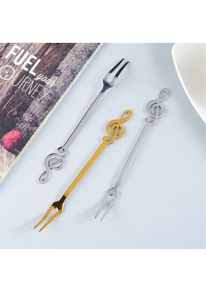 1 Adet Gümüş Tarzı Upspirit Paslanmaz Çelik Meyve Çatalları Nota Kek Tatlı Aperatif Sofra Takımı Lüks Altın Meyve Çatalları Ev Partisi Sofra Takımı (Yurt Dışından) indirimleri