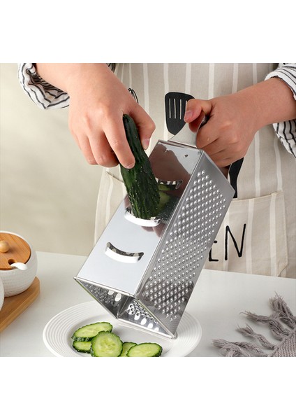 Şerit Tarzı Büyük 4 Taraflı Planya Paslanmaz Çelik Planya Sebze Kesici Kabuğu Kesici Meyve Zencefil Sarımsak Rende Pişirme Mutfak Aksesuarları (Yurt Dışından) fiyatları