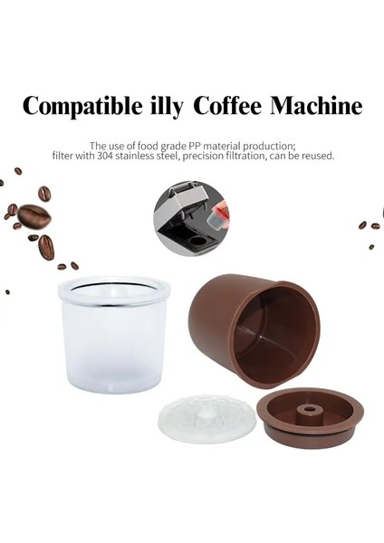 4 Adet Kahverengi Stil Illy Kahve Makinesi Için Doldurulabilir Plastik Kahve Kapsülleri Cafe 1 Adet Uyumlu Espresso Makinesi Kapsülleri Kahve Araçları Mutfak Gereçleri (Yurt Dışından) fırsatları