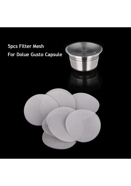 5 Adet Filtre Stili Filtre Örgü Kapak Kauçuk Halkalar Parça Dolce Gusto ile Uyumlu Gıda Sınıfı Paslanmaz Çelik Doldurulabilir Kapsüller Dıy Kahve Makinesi (Yurt Dışından) modelleri
