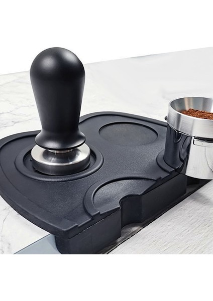 Siyah Stil 53 mm mm Kalibre Edilmiş Basınç Kahve Tamper Espresso Elastik Kompakt Paslanmaz Çelik Kahve Tozu Çekiç Alüminyum Sap (Yurt Dışından) fiyatları