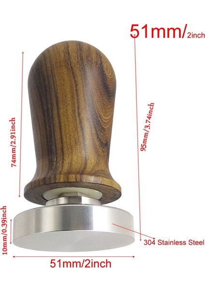 Zong Tan 51MM Stili 304 Paslanmaz Çelik Kahve Sabotaj Kahve Distribütörü Kahve Tozu Çekiç Özelleştirilmiş Kahve Aksesuarları (Yurt Dışından)