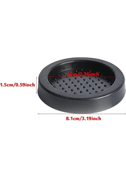 Siyah Stil 6cm Çap Yüksek Li Espresso Kahve Kurcalama Matı Silikon Köşe Matı (Kahve Kurcalama Yok) (Yurt Dışından)