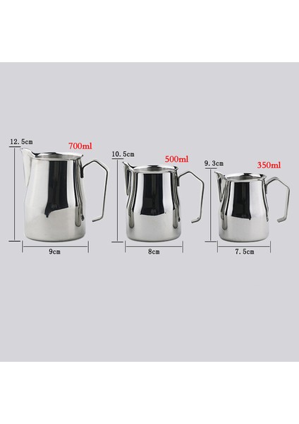 150ML Tarzı Paslanmaz Çelik Süt Köpürtme Sürahisi Kalın Kahve Süt Köpürtücü Kupalar Italya Latte Sanat Sürahi Süt Sürahi Frother Fincan ml (Yurt Dışından)