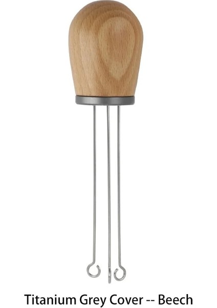 T Kayın Tarzı Masif Ahşap Saplı Iğne Kahve Tamper Kahve Sabotaj Dağıtıcı Düzleştirici Alet Iğne Tipi Kahve Tozu Dağıtıcı (Yurt Dışından)