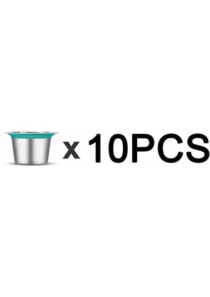 10 Adet x Kapsül Stili 10 Pod Contaları Paslanmaz Çelik Nesspreso Doldurulabilir Kapsüller Nespresso Kahve Kapsül Bölmeleri Yeniden Kullanılabilir Nespresso Kahve Filtreleri (Yurt Dışından)