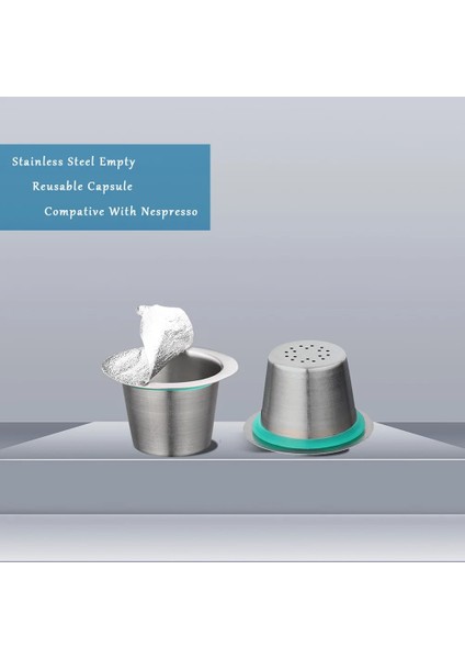 10 Adet x Kapsül Stili 10 Pod Contaları Paslanmaz Çelik Nesspreso Doldurulabilir Kapsüller Nespresso Kahve Kapsül Bölmeleri Yeniden Kullanılabilir Nespresso Kahve Filtreleri (Yurt Dışından) fırsatları