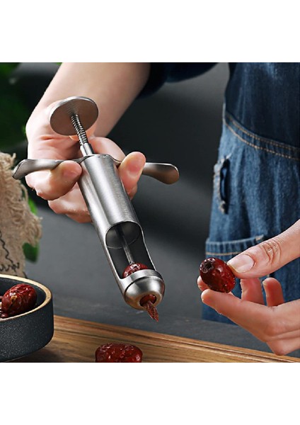 B2 Tarzı Paslanmaz Çelik Kırmızı Hurma Çekirdek Sökücü Araçları Kiraz Zeytin Tarağı Ev Mutfak Aksesuarları Meyve Çekirdeği Sökücü Tohum Itme Aracı (Yurt Dışından) indirimleri