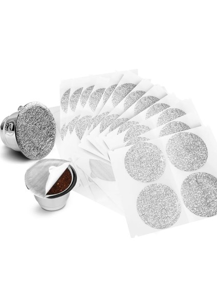 Koyu Gri Tarzı 2 Kullanımlık Yeniden Dolum Kahve Kapsülü Nespresso Filtre Pod Kahve Makinesi Için Tek Kullanımlık Folyolu Contalar ve Paslanmaz Çelik Dudak (Yurt Dışından) fırsatları