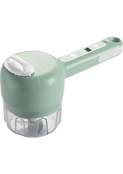 Yeşil Stil Çok Fonksiyonlu Elektrikli Sebze Kesici Sarımsak Ezici Elektrikli Soğan Kıyıcı Kesme Presleme Mikser Yiyecek Dilim (Yurt Dışından)