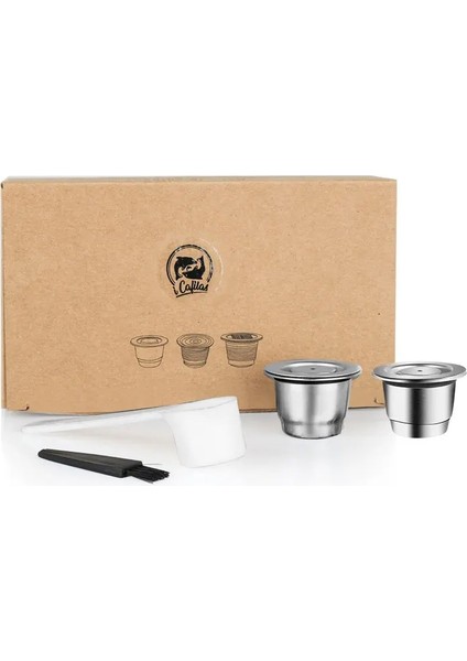 Açık Yeşil Tarzı Icafilas Nespresso Paslanmaz Çelik Kahve Filtreleri Için Yeniden Kullanılabilir Kahve Kapsülü Espresso Kahve Crema Pod Maker Yeni Yükseltildi (Yurt Dışından)