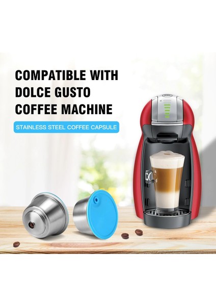 Altın Tarzı Dolce Gusto Için Doldurulabilir Kahve Kapsülü Yeniden Kullanılabilir Paslanmaz Çelik Filtre Fincan Nescafe Kahve Makinesi Crema Maker Için (Yurt Dışından) indirimleri