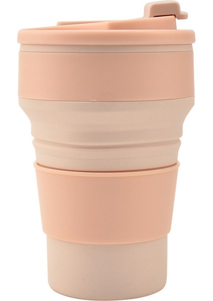 Pembe Tarzı 400-600ML Silikon Katlanır Su Bardağı Taşınabilir Seyahat Spor Fincan Açık Kamp Taşınabilir Katlanır Kahve Fincanı Eşlik Eden Su Bardağı (Yurt Dışından)